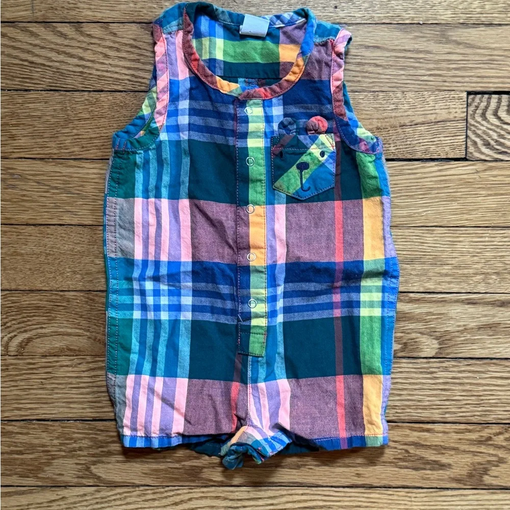 Gap Plaid Romper - Size 3-6 Months